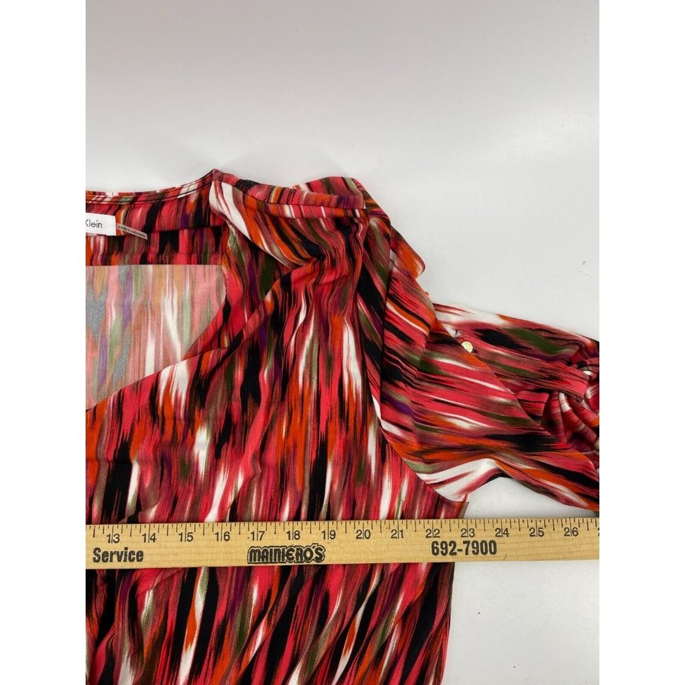Calvin Klein Women's Orange Brown Roll Tab Sleeve Jumper Shorts Romper Size 16 - Picture 11 of 14